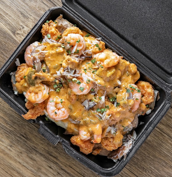 Seafood Boudin Loaded Pan