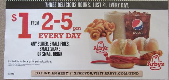 Arby'S 2Pm to 5Pm Special