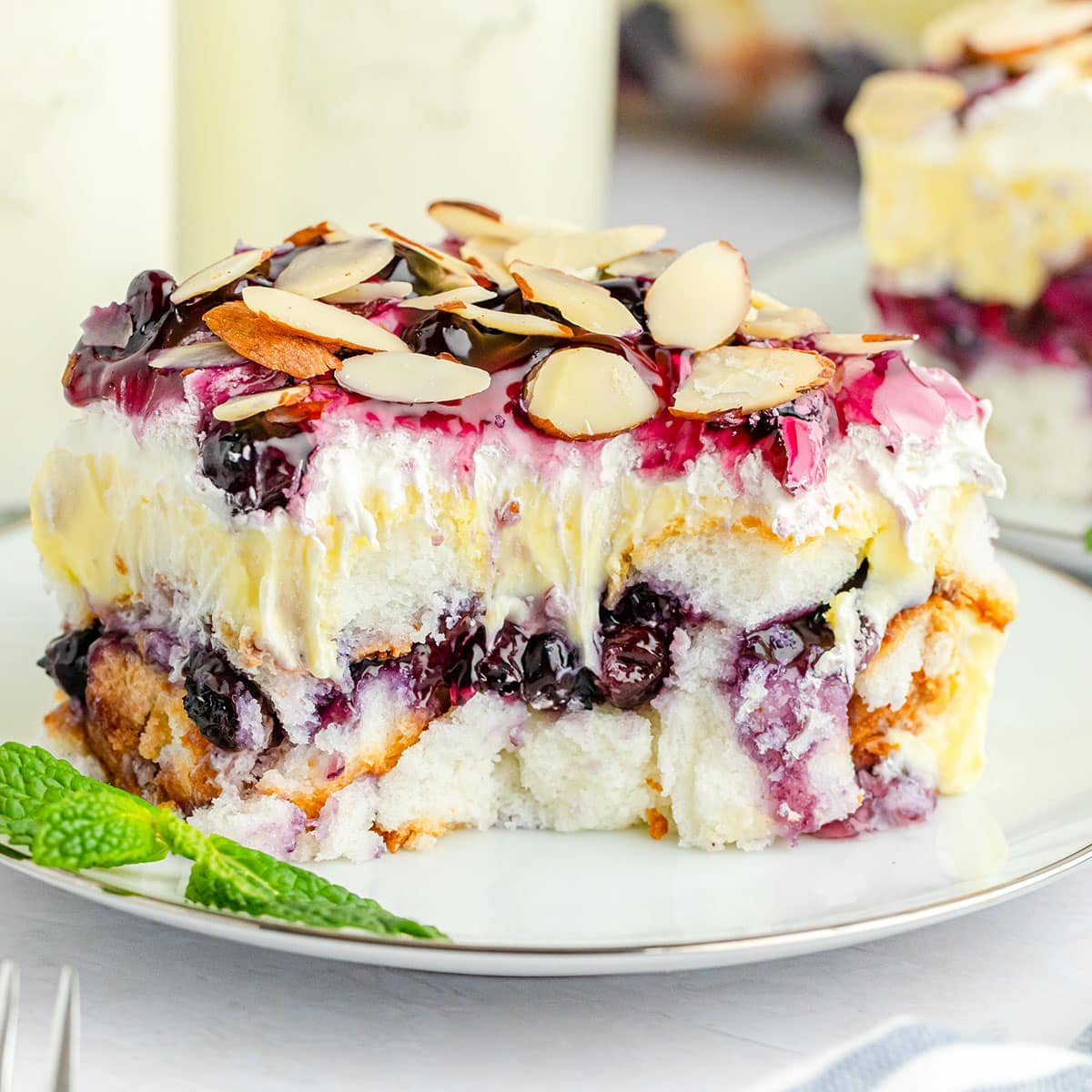 Blueberry Cheesecake Pudding Poke Cake Recipe