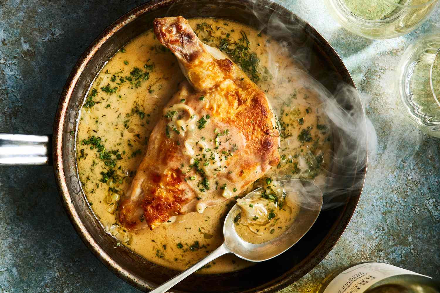 Creamy Winebraised Chicken Recipe Simply