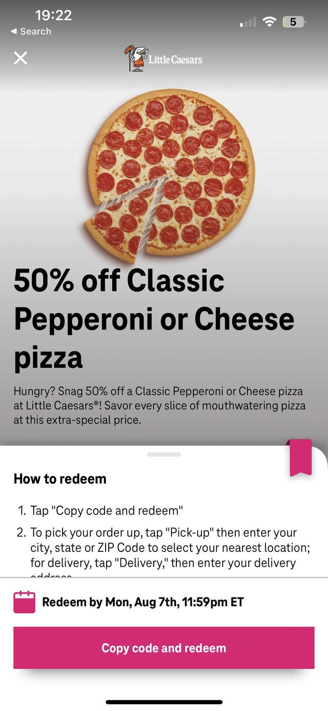 Little Caesars $5 Lunch Combo Hours